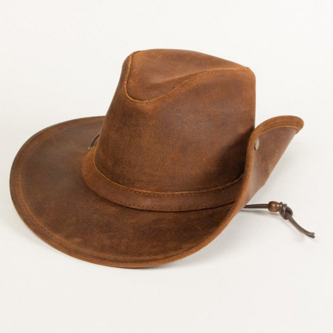 Hat (9543) - Minnetonka Aussie Hat - Brown Ruff