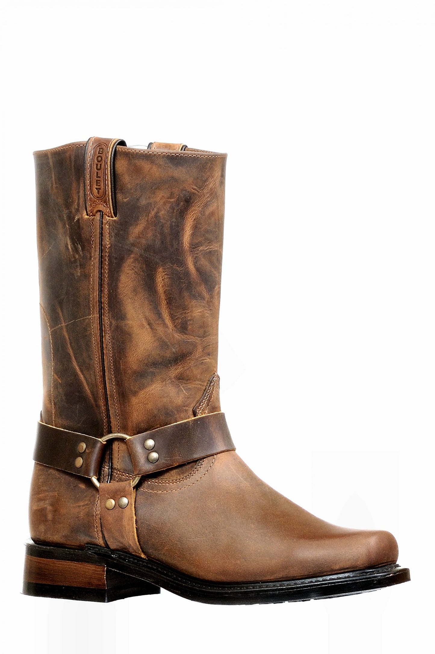 Boot Men's (8222) - 12" Broad Square Toe Motorcycle Boot in Hillbilly Golden