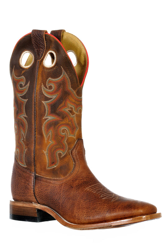 Boot Men's SO (9346) - Boulet 13" Wide Square Toe in Shrunken Bomber & Rough Rider Ambergold