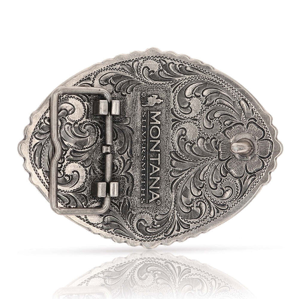 Buckle (A829) - Montana Silversmiths Pain Is Temporary Bull Riding Attitude Buckle