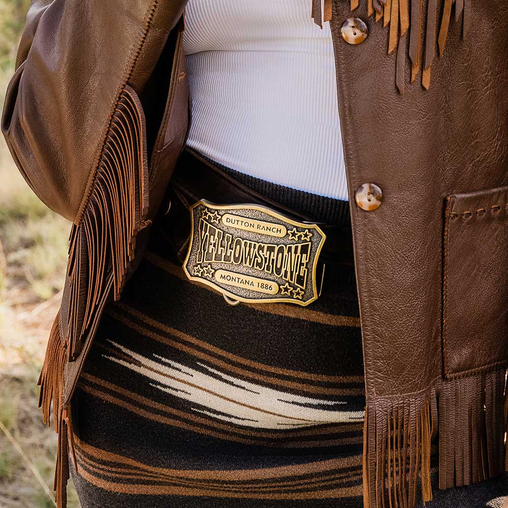 Buckle (A911YEL) - The Y Yellowstone Star Attitude Belt Buckle