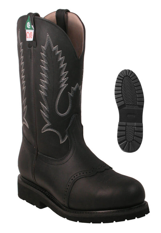 Boot Men's (6309) - Boulet 13" Steel Toe CSA Certified Work Boot in Everest Black