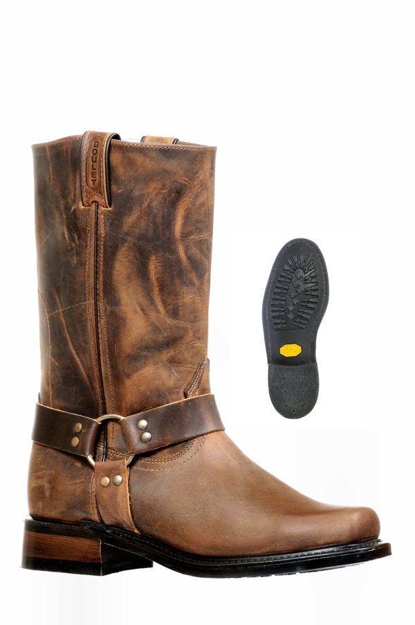 Boot Men's (8222) - Boulet 12" Broad Square Toe Motorcycle Boot in Hillbilly Golden