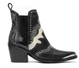 Boot Women's (MEZ-CHI) - Mezcalero Chiara Short Black w/ White Cowhide