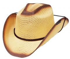 Hat Kids (3385K) - Modestone Kids Straw Cowboy Hat with Chin Strap