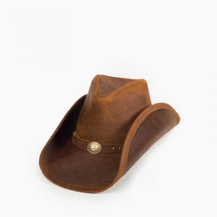 Hat (9613) - Minnetonka Silverton Dude Hat - Brown Ruff