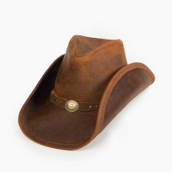 Hat (9613) - Minnetonka Silverton Dude Hat - Brown Ruff
