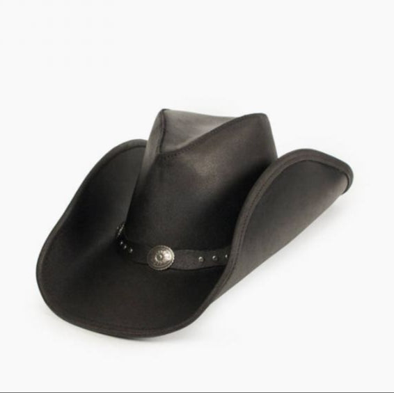 Hat (9619) - Minnetonka Silverton Dude Hat - Black