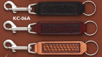 Keychain (KC-06A) - Woven Leather Assorted Colours