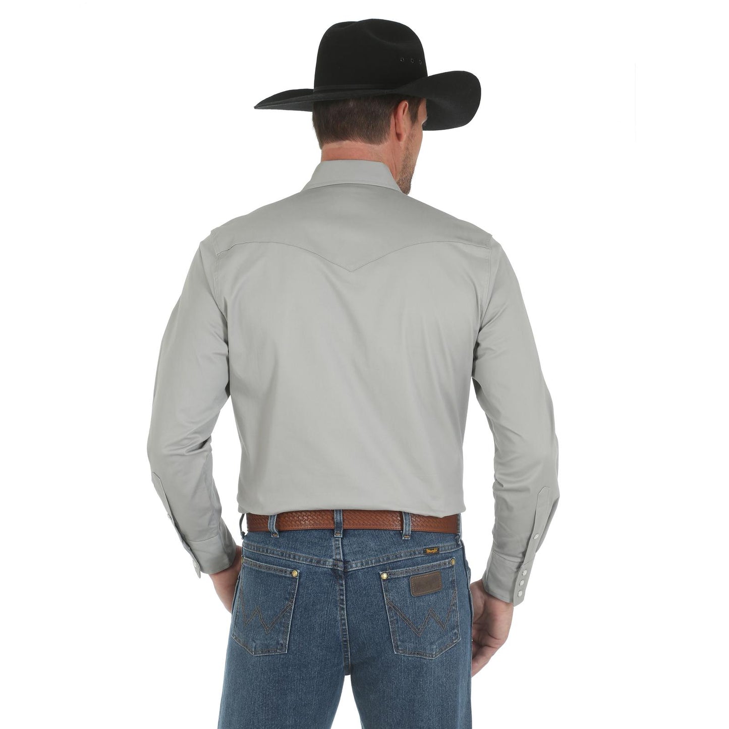 Top Men's (MACW03H) - Wrangler® Advanced Comfort Work shirt in Cement