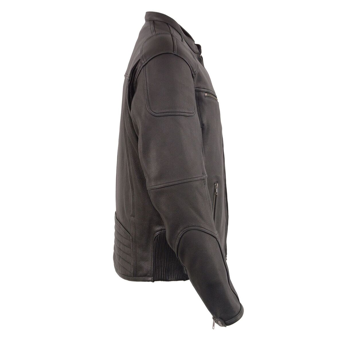 Leather Jacket SO (MLM1502) - Men’s Vented Scooter Jacket w/ Cool Tec® Leather & Side Stretch
