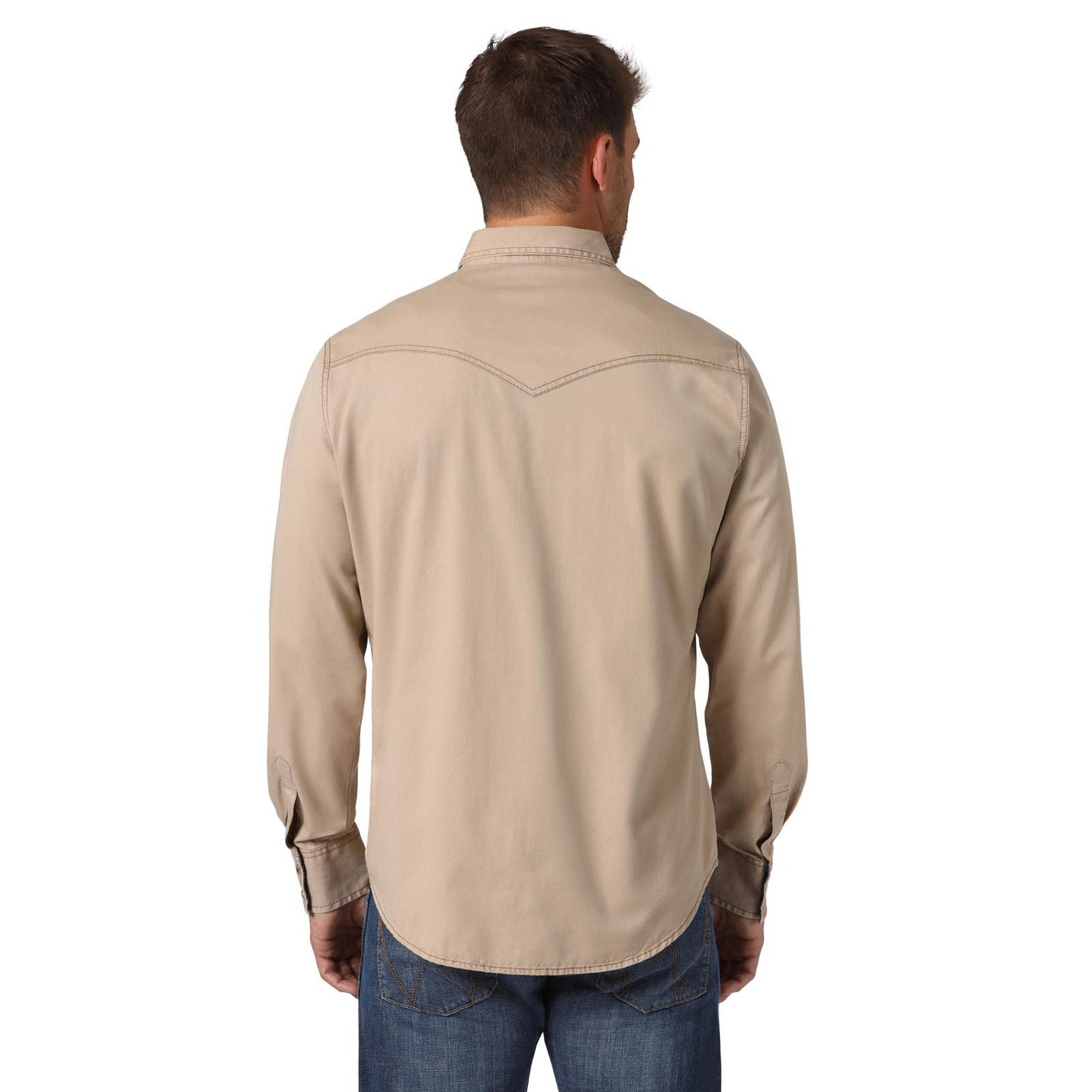 Top Men's (MVR502T) - Wrangler® Retro Premium Long Sleeve in Tan