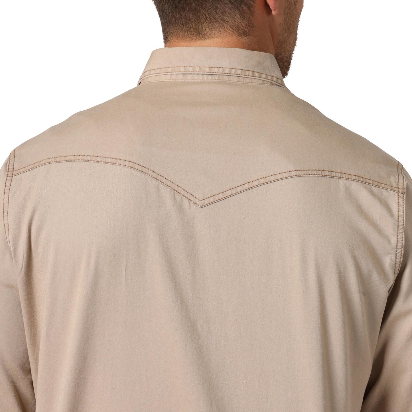 Top Men's (MVR502T) - Wrangler® Retro Premium Long Sleeve in Tan