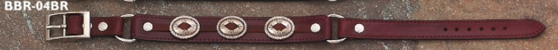 Boot Strap (BBR-04BR) - Brown Leather with Conches