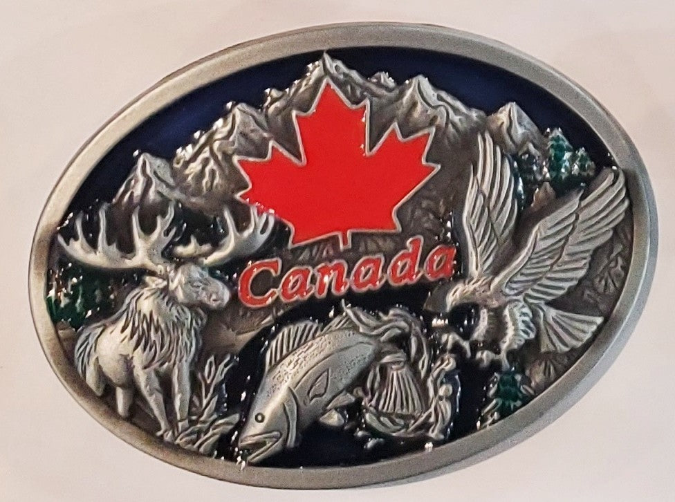 Buckle (10594) - Canada Wildlife Oval 3.5''