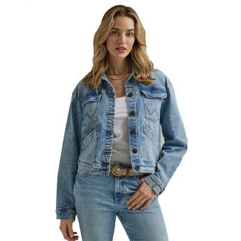 Denim Jacket Women's DC SZN (112346157) - Wrangler® Western Cowboy Jacket Light Wash
