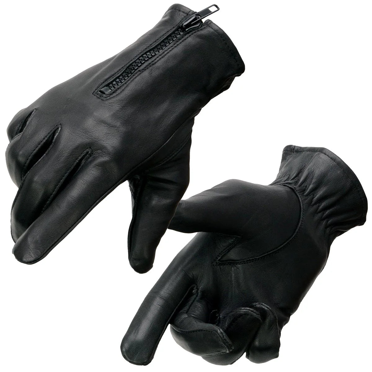 Gloves (SH226D) Men’s Milwaukee Leather Black Thermal Lined Leather Motorcycle Hand Gloves W/ Wrist Zipper Closure (Copy)