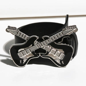 Belt (10930552) Guitar Buckle Belt PU Leather - NEW