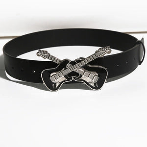 Belt (10930552) Guitar Buckle Belt PU Leather - NEW