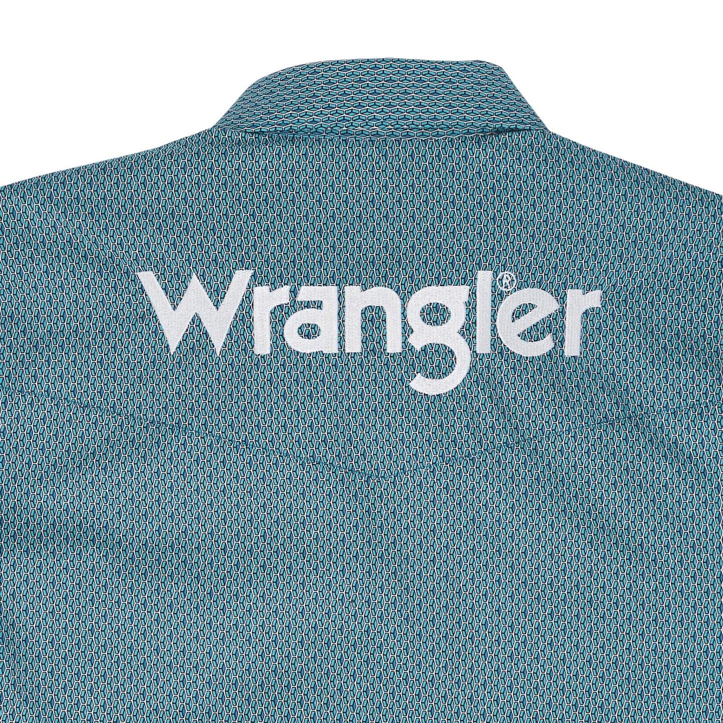 Top Men's SZN (112352384) -  Wrangler® Long Sleeve Logo Shirt - Snap - Turquoise