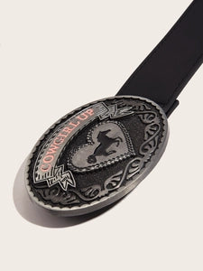 Belt (1180185) Women Vintage Heart Buckle / Belt Red Enamel Rose Carving - NEW