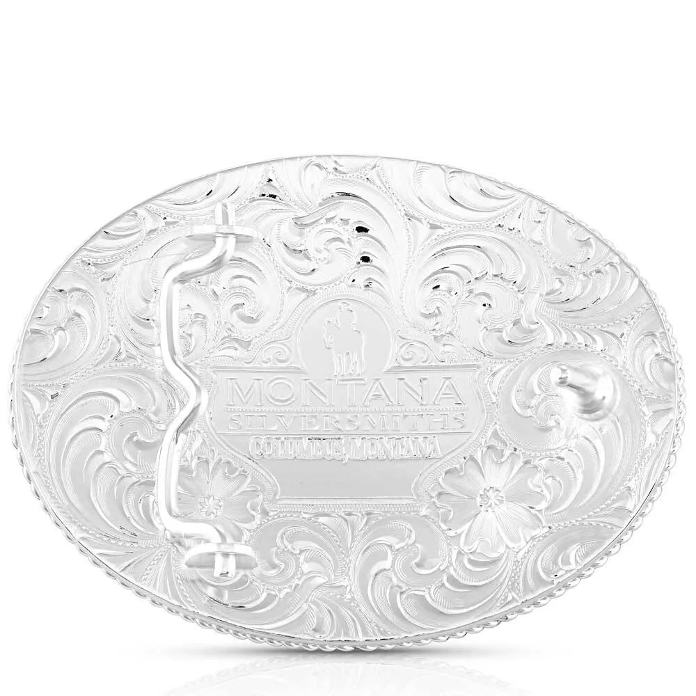 Buckle (1255) – Montana Silversmiths Classic Western Custom Two-Tone Oval Buckle