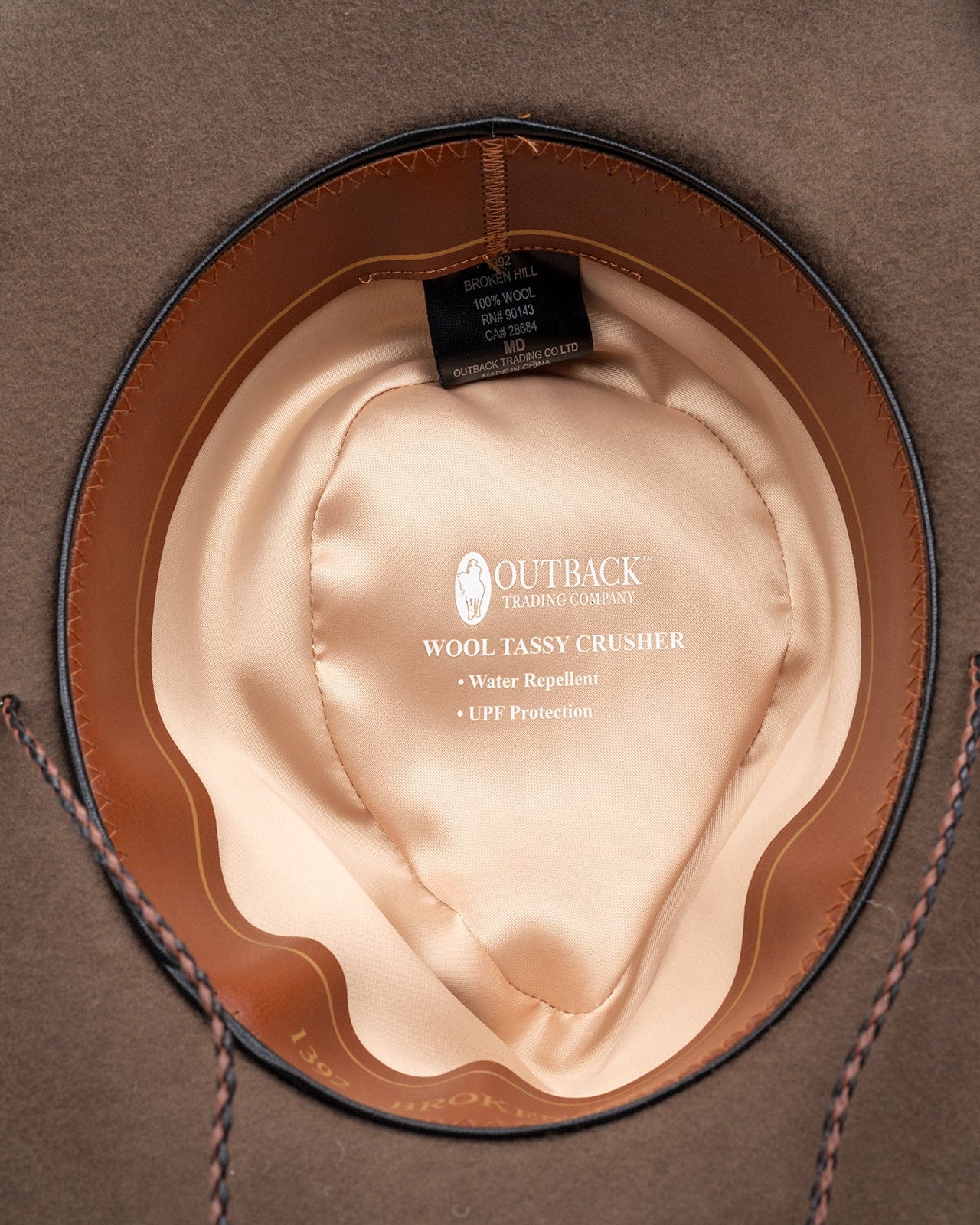 Hat (1392) Outback Broken Hill Crushable Western Wool Hat