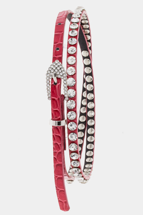 Belt (3001) - Women's  Faux Chrystal - New