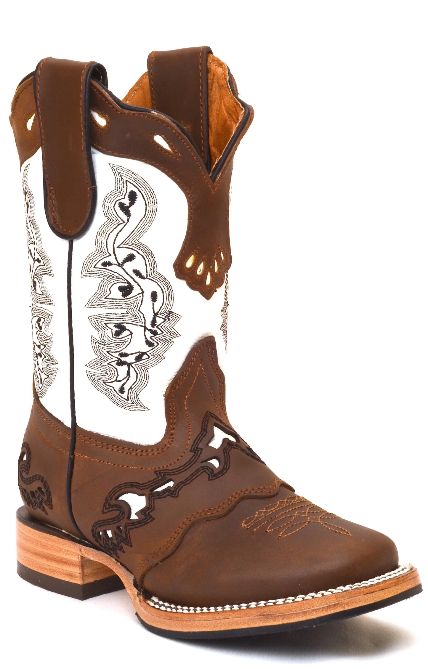 Boot Kids (3206) - Kid's Rodeo Boots - White & Brown