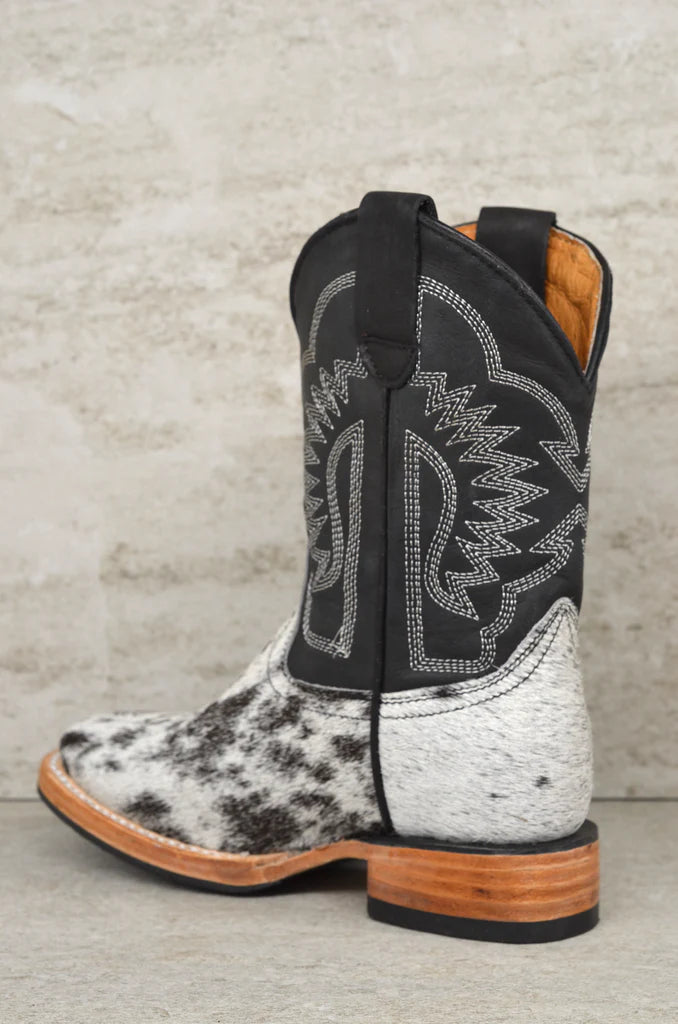 Boot Kids (3503) - Kid's Rodeo Boots - Salt & Pepper NEW