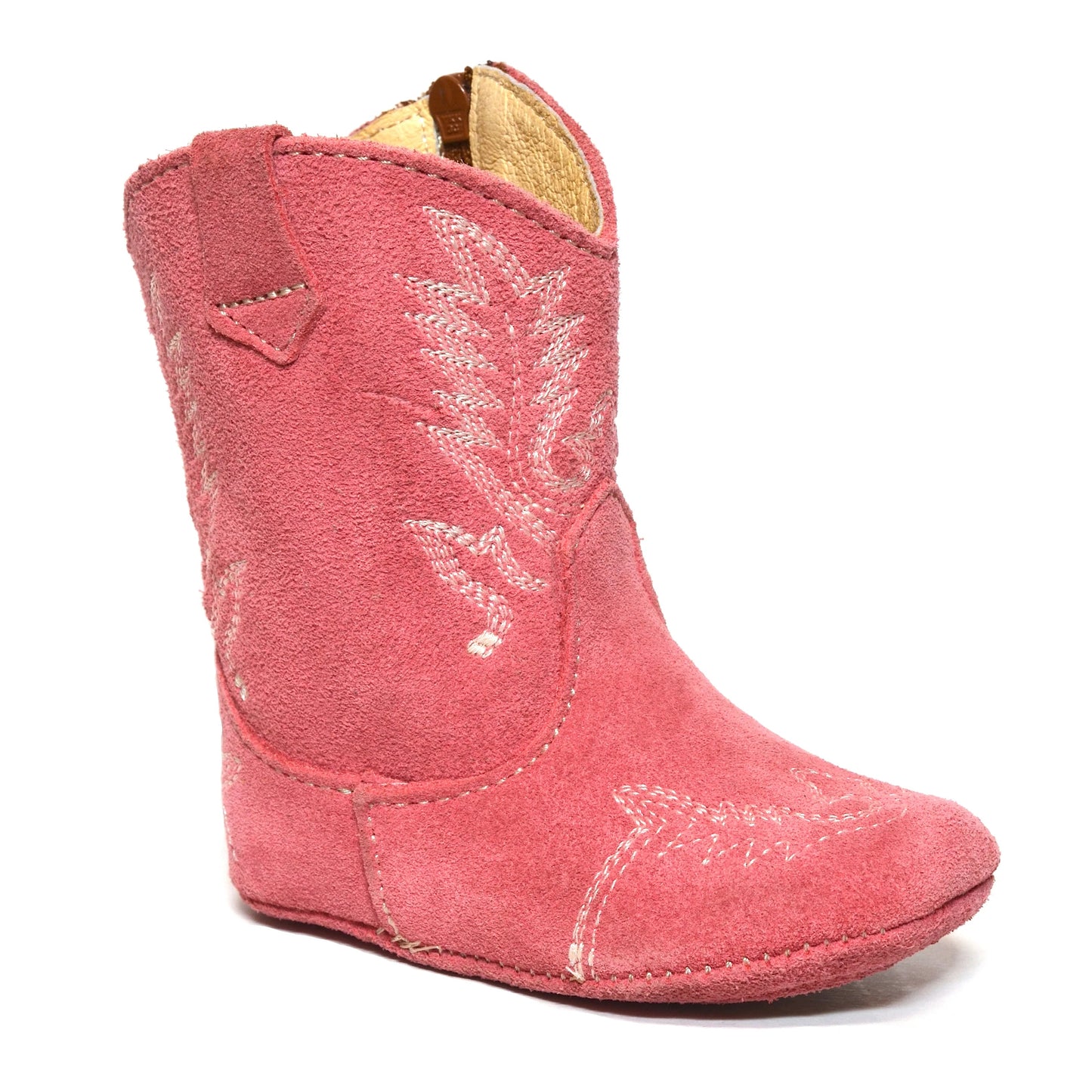 Boot Kids (356) - Lil' Cowpoke Infant Boots - Pink w/White Stitching