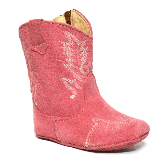 Boot Kids (356) - Lil' Cowpoke Infant Boots - Pink w/White Stitching