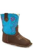 Boot Kids (0415) - Infant Lil' Cowpoke Boots -100% Cowhide Leather - Turquoise/Brown