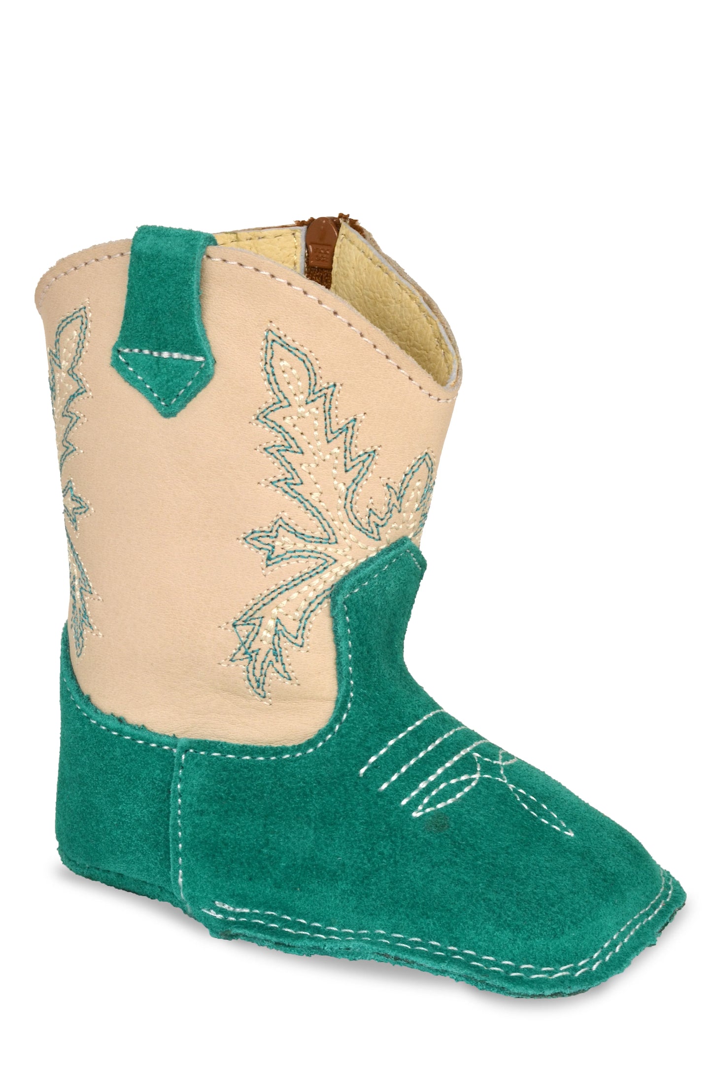 Boot Kids (0417) - Infant Lil' Cowpoke Boots -100% Cowhide Leather - Teal