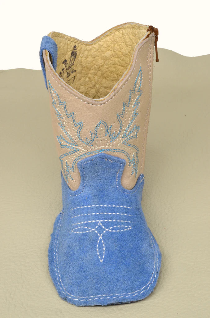 Boot Kids (418) - Lil' Cowpoke Infant Boots - Sky Blue/Beige