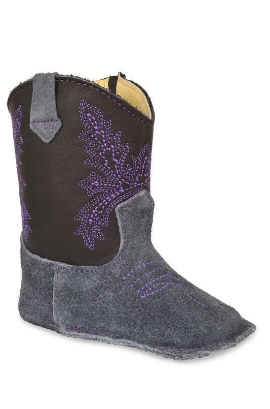 Boot Kids (420) - Lil' Cowpoke Infant Boots - 2 Tone Purple w/Purple Stitching