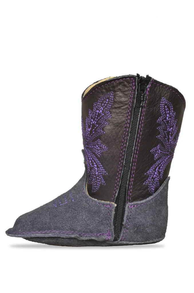 Boot Kids (420) - Lil' Cowpoke Infant Boots - 2 Tone Purple w/Purple Stitching
