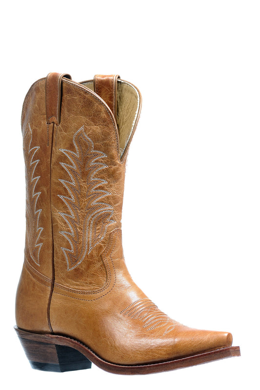 Boot Women's (4904) - Boulet 11" Snip toe Cowboy heel Leather sole, Cedro Lino