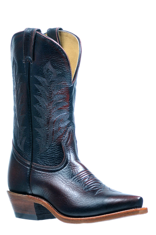 Boot Women's (4928) - 11" Snip toe Cowboy heel Leather sole, Hooligan Oxblood