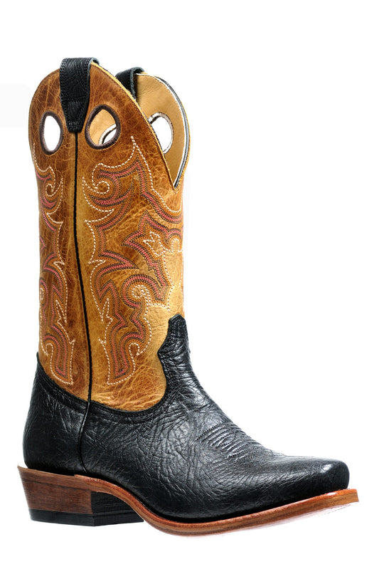 Boot Men's (4934) - 13" Cutter toe Cutter heel Leather sole, Shoulder Black Navajo Sunshine