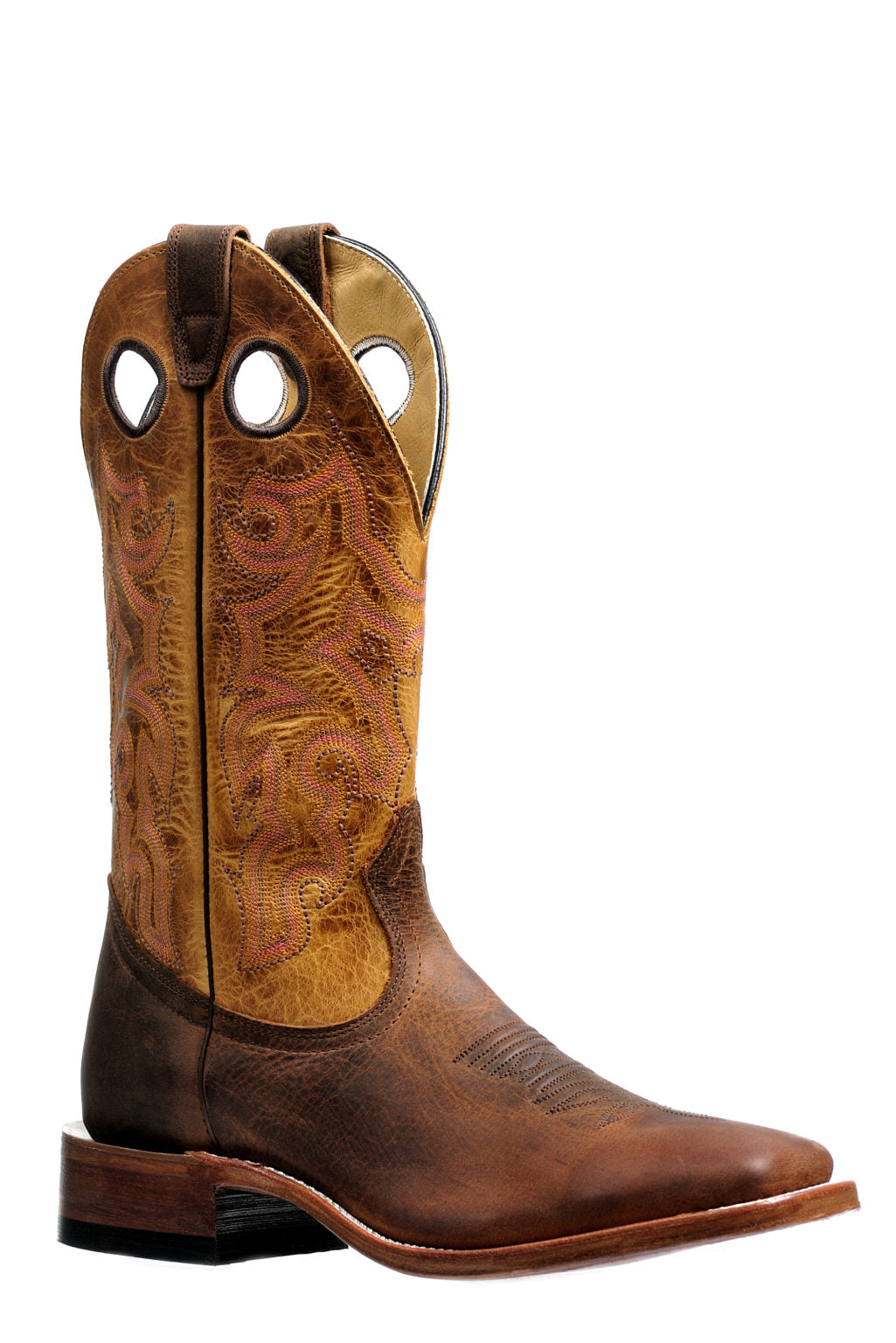 Boot Men's (4938) - 13" Wide square toe Stockman heel Leather sole, Rough Rider Sonora Navajo Sunshine