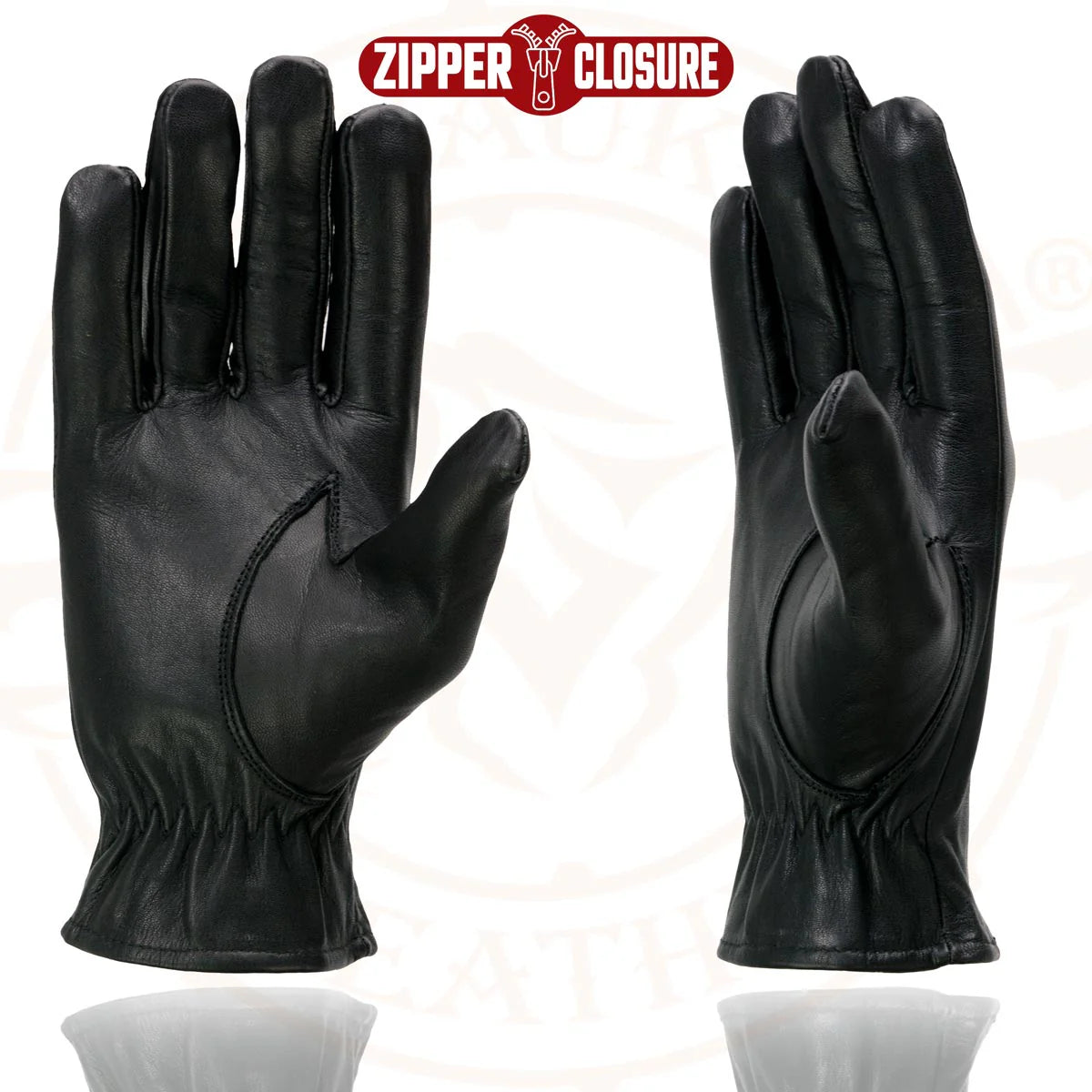 Gloves (SH226D) Men’s Milwaukee Leather Black Thermal Lined Leather Motorcycle Hand Gloves W/ Wrist Zipper Closure (Copy)