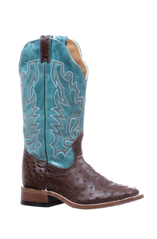 Boot Women's SO (5528) - Boulet 13” Smooth Ostrich Kango Tabac