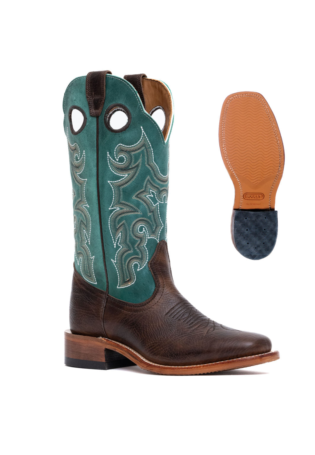 Boot Women's *DNO (5924) - Boulet 13” Shrunken BullHide Apache Montana Turqueza - NEW-2026