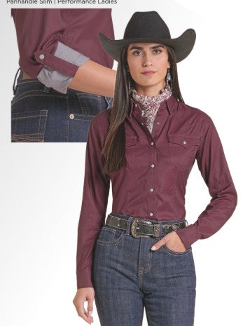 Top Women's SZN-2026 (BWN2SO 6797) Rock & Roll Solid Tek Western Shirt