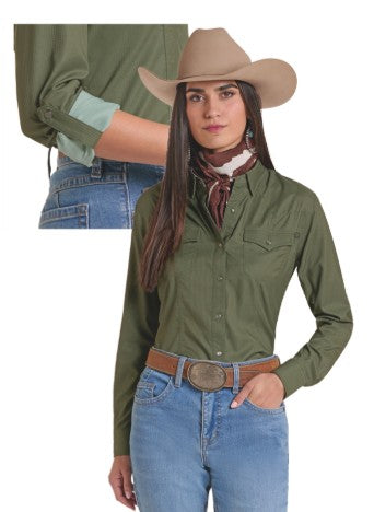 Top Women's SZN-2026 (BWN2SO 6797) Rock & Roll Solid Tek Western Shirt