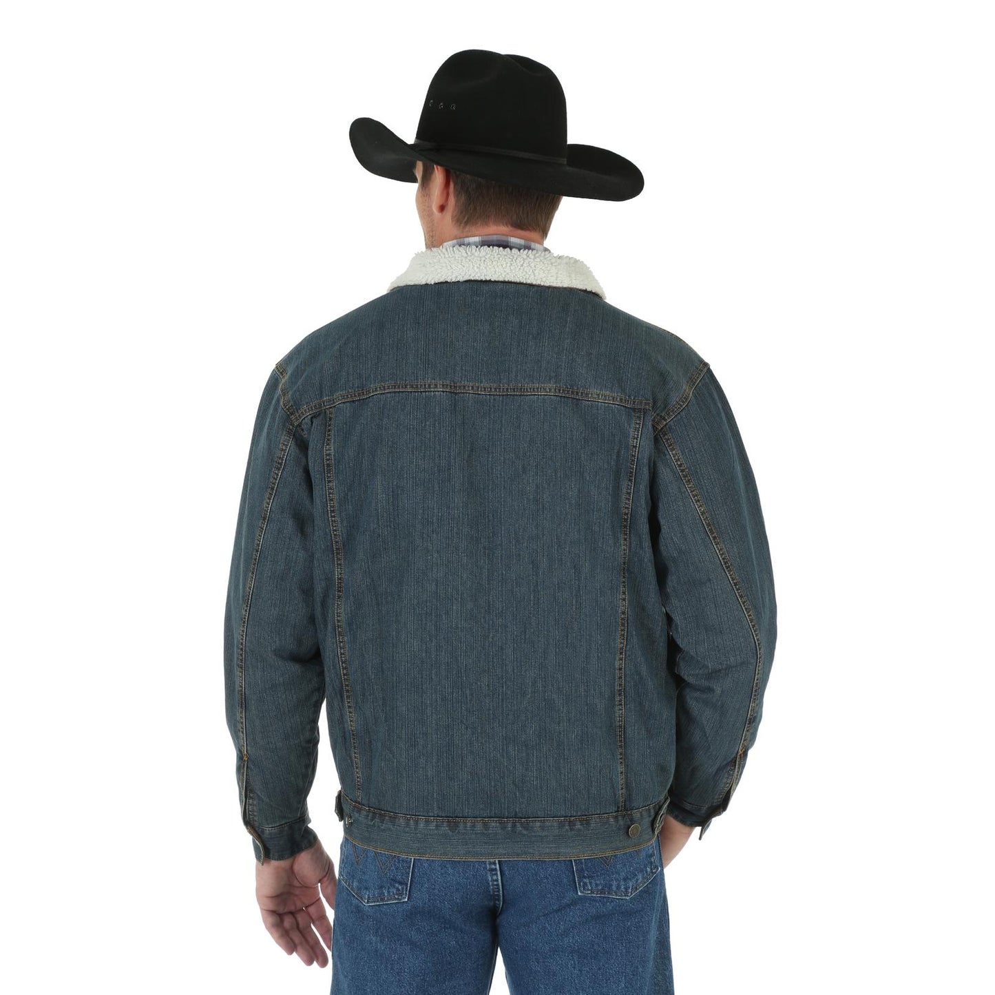 Denim Jacket Men's () - Wrangler® Sherpa Lined Denim Jacket