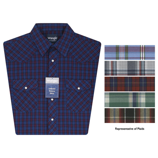 Top Men's (76204PP) - Wrangler® Sport Western Snap Shirt - Short Sleeves - Assorted