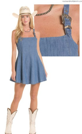 Dress Women's SZN-2026 (BWD0R0 8788) - Rock and Roll Denim Flared Mini