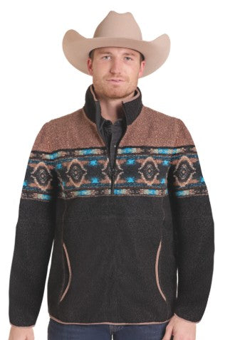 Top Men's SZN-2026 (DM91CO 9254-PO) Rock & Roll Sierra Pullover -Printed Berber Border